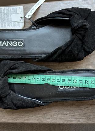 Шлепанцы замшевые mango 37, новые 9