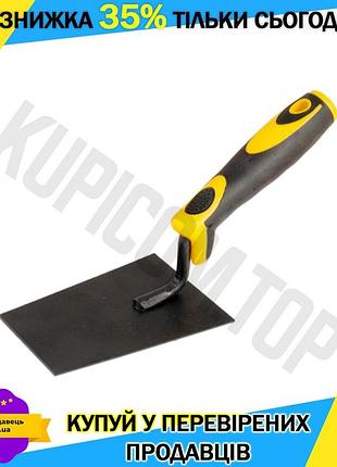 Ku кельма оздоблювальника mastertool universal fit сталева 120х80 мм для нанесення будівельних сумішей uni2l_k