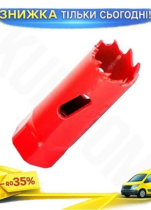 Ku сверло корончатое биметаллическое universal fit intertool 19 мм для сверления в металле и дереве би uni2l_k