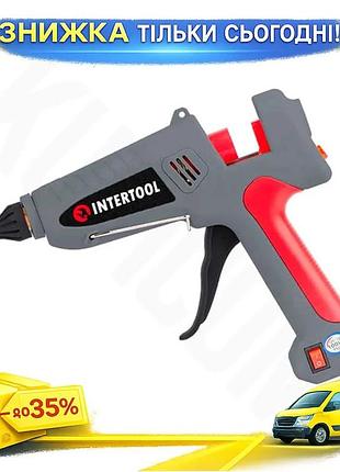 Ku клейовий пістолет intertool universal fit 100 вт 11,2 мм для хобі та ремонту термопістолет для твор uni2l_k