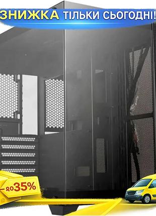 Ku корпус frontier igloo universal fit f black midi tower для atx microatx mini-itx с закаленным стекл uni2l_k