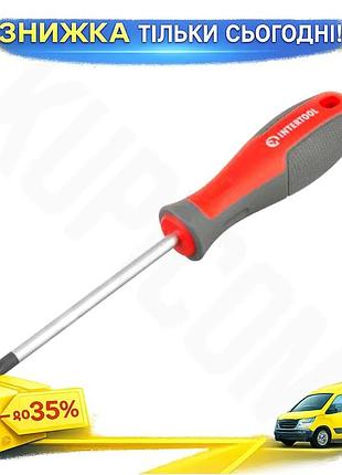 Ku отвертка intertool ph2 universal fit 100 мм с магнитным наконечником для мастеров и домашнего испол uni2l_k