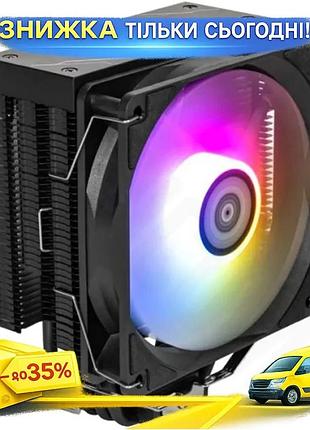 Ku кулер для процесора universal fit qube чорний активне охолодження 120 мм argb для intel amd до 160 uni2l_k
