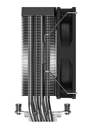 Ku кулер для процессора universal fit id-cooling black 120мм активное охлаждение для intel amd бесшумн uni2l_k 4