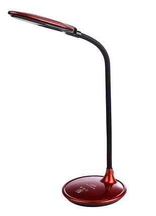 Настольная лампа на гибкой ножке сенсорная sl-66 5w red brille 32-025