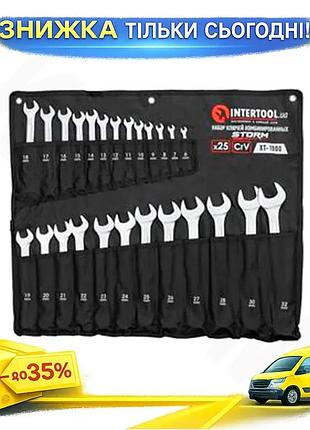 Ku набір ключів рожково-накидних universal fit intertool 25 шт 6-32 мм універсальні ключі для ремонту uni2l_k