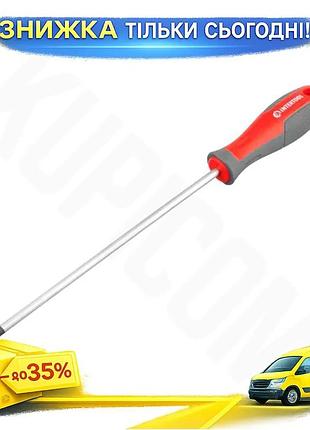 Ku отвертка intertool ph2 universal fit 200 мм с магнитным наконечником для монтажа и демонтажа винтов uni2l_k