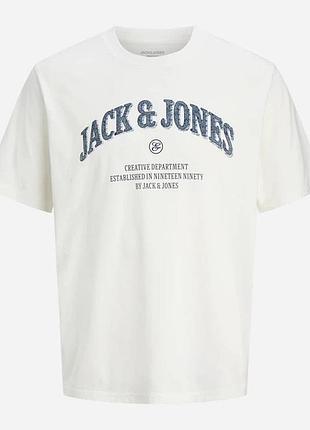 Мужская прямая футболка jack & jones cloud dancer, s 6