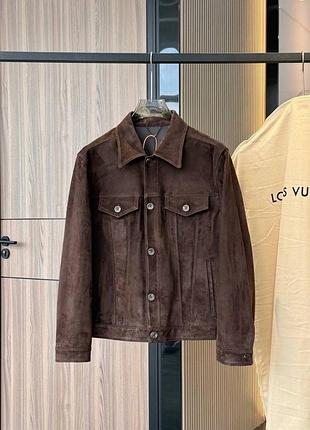 Чоловіча куртка сорочка з натуральної замші louis vuitton