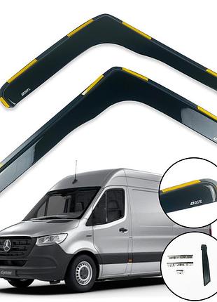 Ветровики для mercedes sprinter 2018+ w907 2d (вст 2шт) (defl)
