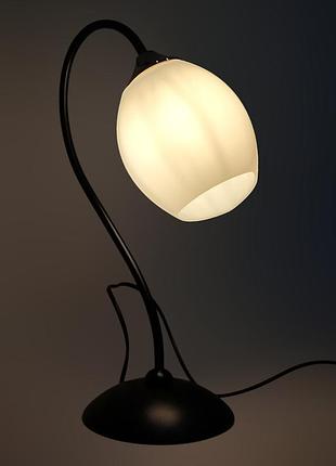Lk-725t/1 e27 wh/bk настольная лампа 4