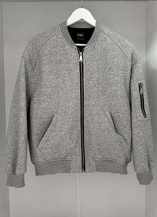 Бомбер zara розмір s оверсайз утеплена