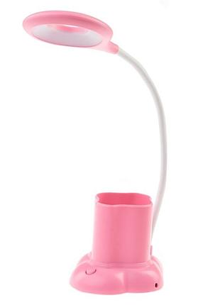 Настольная лампа на батарейках с usb led sl-88 5w pink brille 32-899