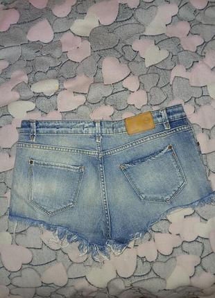 Джинсовые рваные шорты zara 2