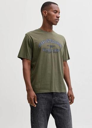 Чоловіча dusty olive футболка jack & jones