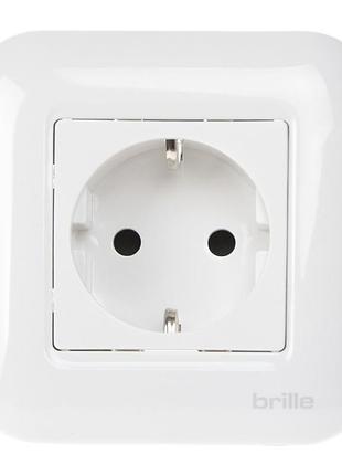 Розетка с заземлением tb-1rz white