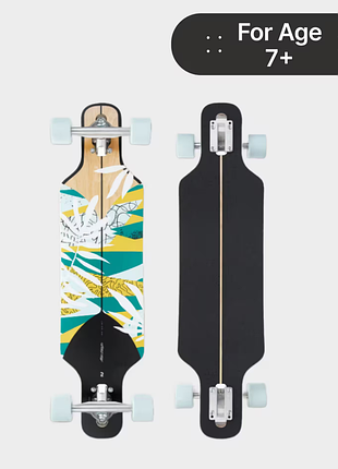 Лонгборд для серфинга и круиза oxelo drop 100 floral 32.28" 82 x 21 см разноцветный