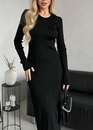 Накладной платеж ❤ турецкое вязаное платье миди гольф фактурная