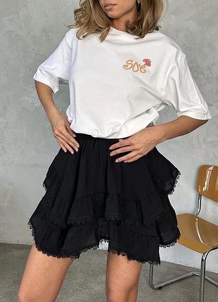 Стильна чорна спідниця міні від h&m