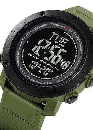 Skmei 2095ag army green compass 3