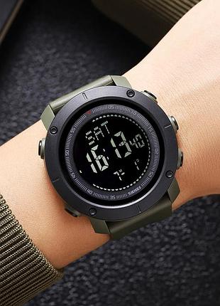 Skmei 2095ag army green compass 4