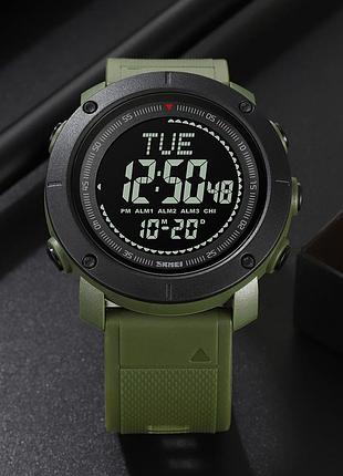 Skmei 2095ag army green compass 6