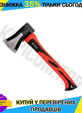 Ku сокира-колун intertool 1000 universal fit г з фібергласовою ручкою для колки дров та розколу дереви uni2l_k