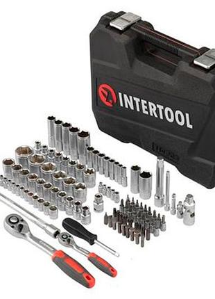 Ku набор инструмента intertool universal fit 1/4" x 1/2" 110ед red для ремонта и сборки домашнего маст uni2l_k 4
