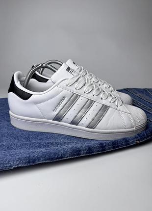 Шкіряні кросівки adidas superstar