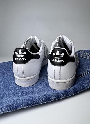 Шкіряні кросівки adidas superstar 6