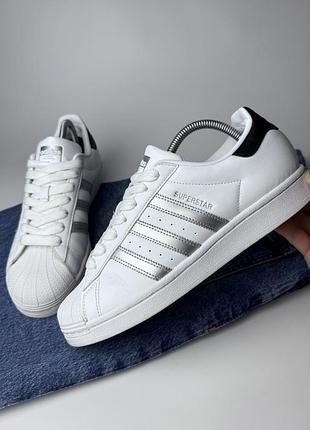 Шкіряні кросівки adidas superstar 5