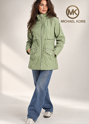 Michael kors оливкова куртка ветровка з капюшоном