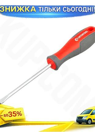 Ku отвертка sl5 intertool universal fit 100 мм для монтажа резьбовых соединений с магнитным наконечник uni2l_k