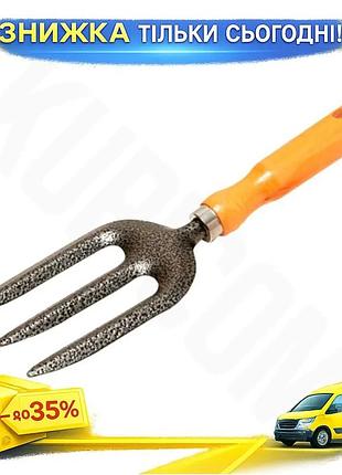 Ku вилы садовые mastertool universal fit 265х80 мм с деревянной ручкой для рыхления почвы и работы с к uni2l_k