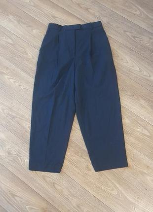 Класичні брюки mango (mng) з защипами та високою посадкою, розмір eur 36 (s)