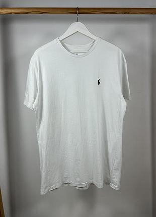 Polo ralph lauren white футболка з красивим базовим дизайном розмір м
