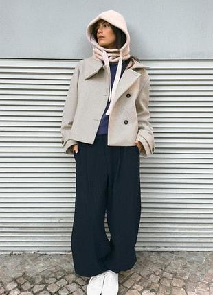 Женское укороченное пальто zara