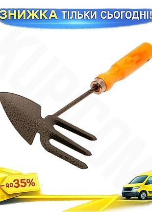 Ku мотыжка mastertool 260х155 universal fit мм с деревянной ручкой садовая тяпка для прополки и рыхлен uni2l_k