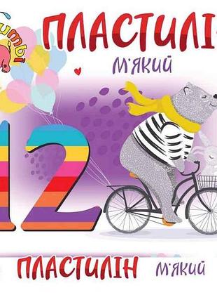 Пластилін 12 кольорів тм jumbi