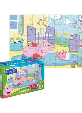 Пазлы мини 35ел. peppa pig. няньки 200676 тм dodo