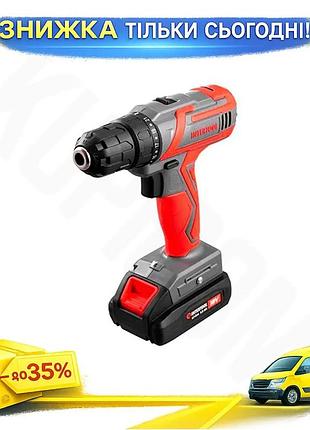 Ku аккумуляторный шуруповерт intertool universal fit 18 в безударный с реверсом для вкручивания и выкр uni2l_k