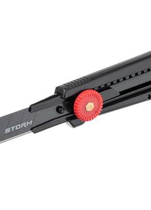 Ku сегментный нож intertool-storm universal fit 18 мм для резки линолеума и разметки пластиковый легки uni2l_k 6