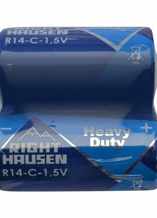 Элемент питания солевой right hausen r14 коробка 1х2 hn-301030 (12) (600)