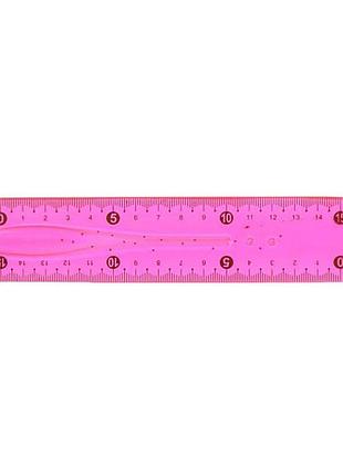 Уценка!!! линейка неломайка bambi 0015(pink)-uc, 15 см