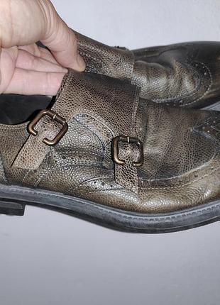 Стильные кожаные мужские туфли-монки с двумя ремешками (double monk strap shoes). немецкого бренда mey &amp; edlich.     43