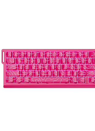 Магнитная игровая клавиатура attack shark x68 he rapid trigger, 8000 гц, pink