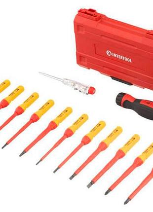 Ku набор диэлектрических отверток universal fit intertool 14 ед для электромонтажных работ с изолирова uni2l_k 5