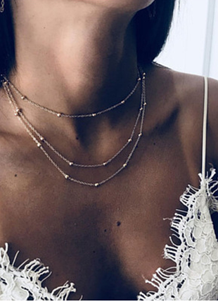 Многослойное ожерелье-цепочка yiendoo boho