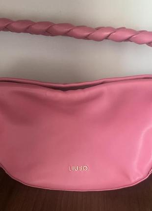 Рожева жіноча сумка liu jo bag with braided handle