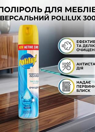 Ku полироль для мебели universal fit polilux универсальная аэрозоль 300мл очиститель для дерева стекла uni2l_k